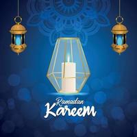 Fondo de patrón creativo de la ilustración de vector de ramadan kareem sobre fondo creativo