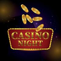 Casino gambling game with creative gold coins vector