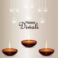 Happy Diwali festival of light background vector