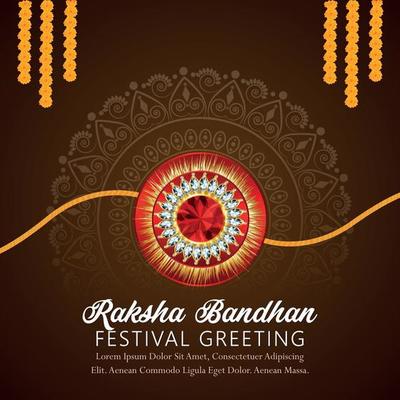 Creative vector illustration of happy raksha bandhan celebration greeting card