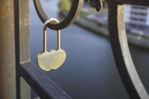 Metal lock symbol of love photo