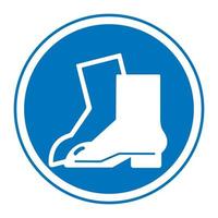 símbolo usar señal de protección para los pies