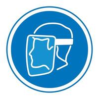 Symbol Face Shield Must Be Worn sign vector