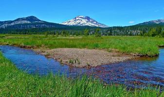 Fall Creek and South Sister - Cascade Range - near Bend, OR photo