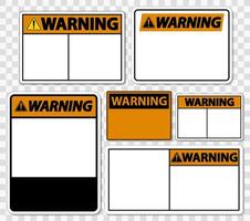 symbol warning sign label on transparent background vector