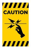 Caution Do Not Touch Symbol Sign Isolate on White Background vector