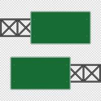 Green traffic sign Road board sign vector