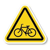señal de advertencia de tráfico de bicicletas vector