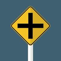 Crossroads Junction Traffic Road Sign vector