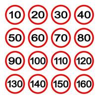 Speed Limit Signs Set vector