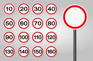 Speed Limit Signs Set vector