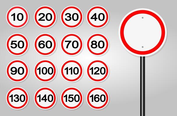 Free speed limit - Vector Art