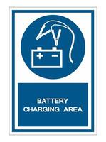 Battery Charging Area Symbol Sign vector