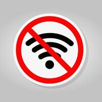 No Wifi Area Sign vector