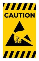 Caution Electrostatic Sensitive Device ESD Symbol Sign vector