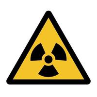 signo de símbolo de peligro de radiación