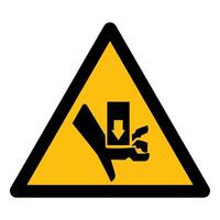 Warning Moving Part Crush and Cut Symbol Sign vector