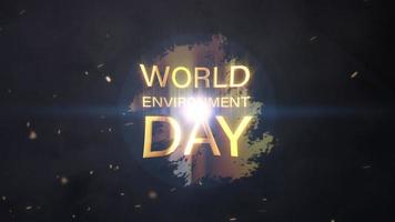 World Environment Day Text With Pollution Graphic video