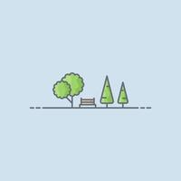 City park vector icon illustration