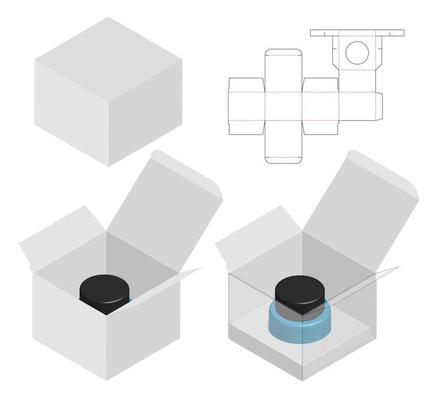 Box packaging die cut template design. 3d mock-up