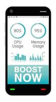 smartphone with task manage boost application vector