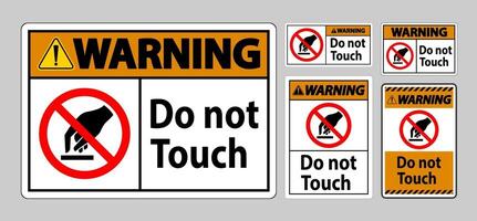 Warning Do Not Touch Symbol Sign Isolate On White Background vector