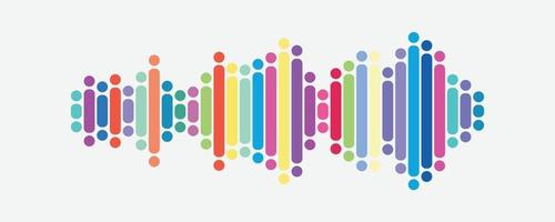 Colorful sound wave background vector