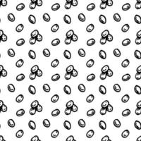 Hand drawn cereal seamless pattern. Vector illustration in sketch style