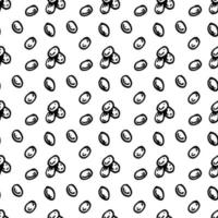 Hand drawn cereal seamless pattern. Vector illustration in sketch style