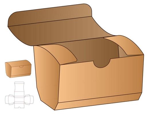 Box packaging die cut template design. 3d mock-up
