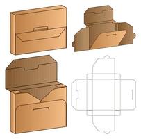 Box packaging die cut template design. 3d mock-up vector