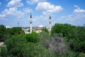 vista superior de los lugares de interés de la ciudad antigua. foto