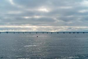 Seascape with a view of the sedan De Vries bridge. photo