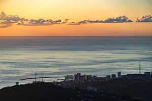 The shoreline of the city of Sochi and the Black sea photo