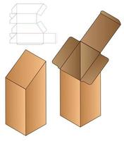 Box packaging die cut template design. 3d mock-up vector