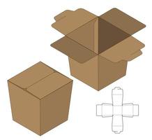 Box packaging die cut template design. 3d mock-up vector