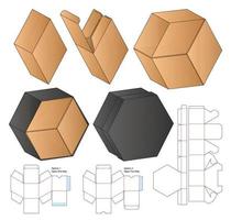 Box packaging die cut template design. 3d mock-up vector