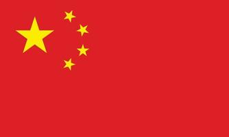 People's Republic of China standard flag vector