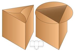 diseño de plantilla troquelada de embalaje de caja. Maqueta 3d vector