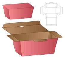 Box packaging die cut template design. 3d mock-up vector