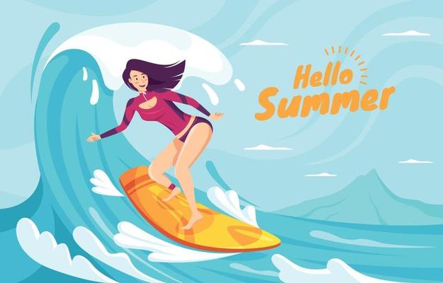 Beach Babe Surf SVG Design Instant Download