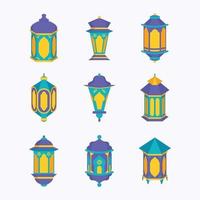 Colorful Lantern of Ramadan Ornament vector