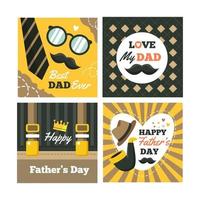 Father's Day Greeting Card Collection vector