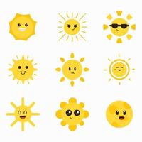 Cute Sun Character Element Collection