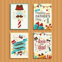 Father's Day Greeting Card Collection vector