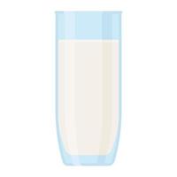 Vaso de leche icono aislado sobre fondo blanco. vector