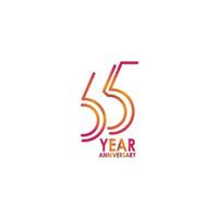 65 Year Anniversary Celebration Vector Template Design Illustration