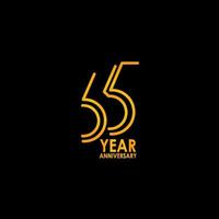 65 Year Anniversary Celebration Vector Template Design Illustration