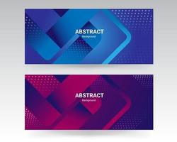 Abstract gray banner with blue halftone design vector