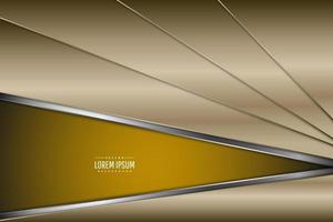 Metallic technology background with gold and silver dark space modern design. vector
